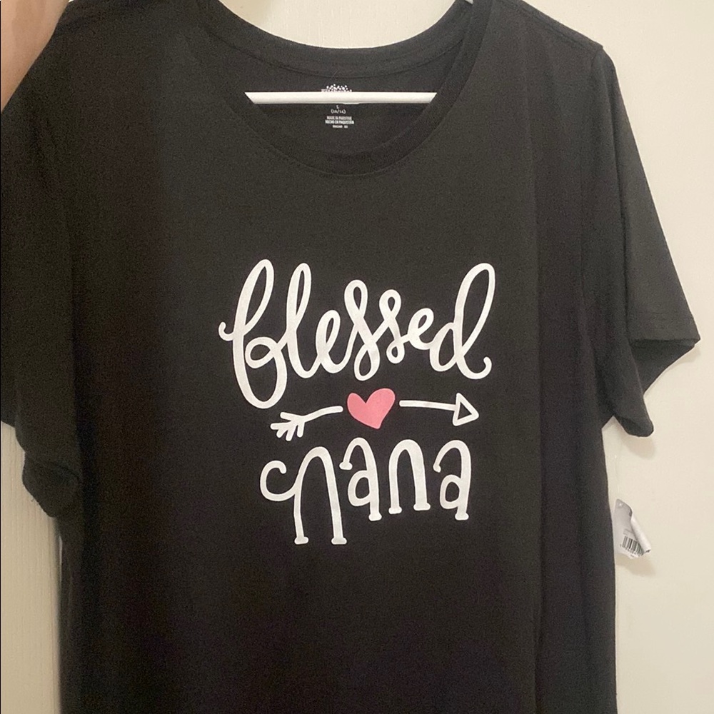 Black Graphic Tee - Blessed Nana